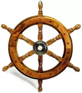 Timón de Barco de Madera, Decoración para el Hogar, Tema Náutico, Ecológico, Duradero, para Uso en Interiores, Regalo de Diwali, Diseño Moderno - Product Image 4
