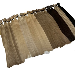 Prix de gros de cheveux vierges bruts de donneur unique pas d'emmêlement pas de perte de ruban Ins Tip Extensions de cheveux humains à pointe plate couleur de cheveux bruts 613 - Product Image 4