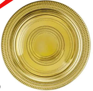 Meilleure vente Plaque de présentation en métal de forme ronde et fini doré pour mariage - Product Image 1