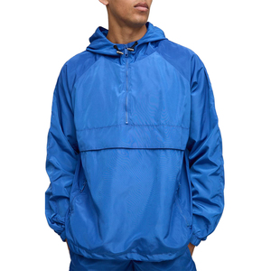Custom Winter Embroidery Hooded Windbreaker <b>Jackets</b> with Half Zipper Waterproof & Windproof Unisex Wholesale - Product Image 4