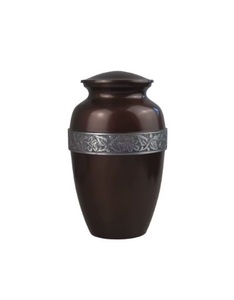 Urnes de crémation Urnes pour adultes en métal de forme ronde finie colorée Vente chaude polie personnalisée pour les fournitures funéraires - Product Image 5