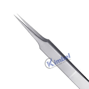 Pince à épiler droite d'extension de cils de type A en acier inoxydable de vente chaude qualité de salon avec pointe de fibre pour l'application de cils - Product Image 2