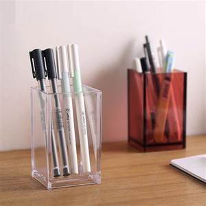 Élégant moderne acrylique porte-stylo organisateur personnalisé élégant fonctionnel pour accessoire de bureau pour l'école de bureau à domicile - Product Image 1
