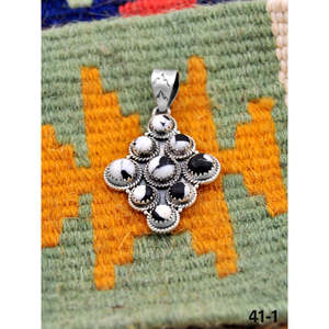 Handmade Southwest Style White Buffalo Turquoise & Sterling <b>Silver</b> Pendant Bezel Setting Inlay with Religious <b>Charm</b> Pendants - Product Image 1