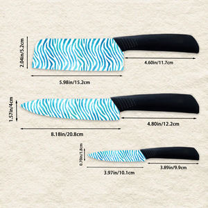 Couteau de poche à lame en céramique et manche en plastique, imprimé floral, couteau de chef de haute qualité, vente chaude, livraison gratuite - Product Image 2