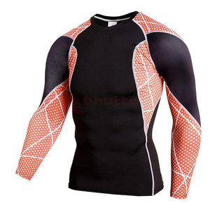 Best Material Men <b>Compression</b> <b>Shirts</b> Breathable Spandex/Nylon <b>Custom</b> Logo Fitness Wear New <b>Design</b> - Product Image 3