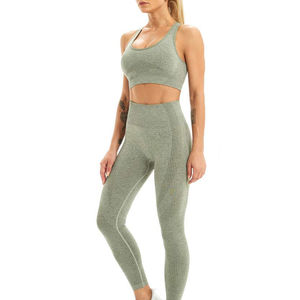 Venta al por mayor Fitness Athletic Women Gym Sports Wear 2 piezas Sport Yoga Sets - Product Image 3