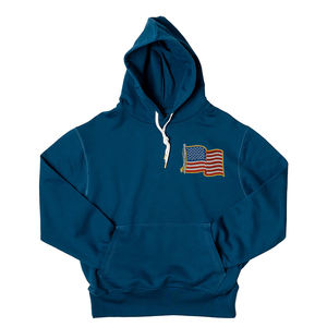 Sudadera con capucha de lana de algodón para adultos de gran tamaño con capucha estilo holgado Color azul bolsillo de canguro ropa informal sudaderas con capucha para hombres - Product Image 1