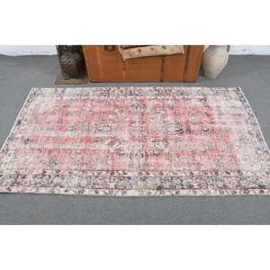 0.3x6 ft Turkish <b>Runner</b> Rug, Vintage <b>Red</b> Solid Rug - Product Image 3