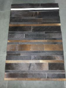 <b>LEATHER</b> HUNT Luxury Natural Cowhide <b>Leather</b> Handcrafted Embossed Comfortable <b>Cushion</b> Cover Carpet Ethically Produced - Product Image 3