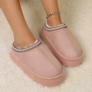 Stivali da Neve Morbidi Personalizzati da <span class=keywords><strong>Donna</strong></span> Autunno/Inverno, Slip-On <span class=keywords><strong>con</strong></span> <span class=keywords><strong>Tacco</strong></span> Piatto, Suola in PVC Resistente, <span class=keywords><strong>Stivaletti</strong></span> a Prezzo di Fabbrica - Product Image 3