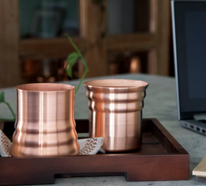 Vaso de Cobre Puro Premium, Ecológico, Reutilizable, Portátil, Diseño Contemporáneo para Todas las Estaciones, Uso en Hogar, Oficina, Restaurante, Hotel - Product Image 2