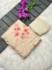 Ấn Độ cửa hàng mới nhất phong cách màu hồng ưa thích Saree tusssar vải lụa độc quyền Sari thiết kế Saree với áo bên mặc hợp thời trang - Product Image 3