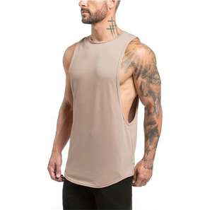 Oem Hombre Etiqueta Privada Fitness Plain Custom Mens Gym Wear Hombres Gimnasio camiseta sin mangas - Product Image 1