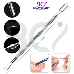 Cuticle Pushers And Undernail Cleaner Tool <b>Kit</b> Stainless Steel Dual Ended <b>Nail</b> Polish Pusher Angled Cuticle Trimmer - Product Image 4
