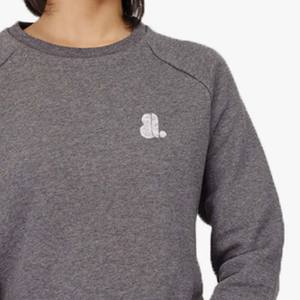 Venta al por mayor de las mujeres raglán bordado Terry cuello redondo sudadera 300g tela peso impresión Digital invierno Casual mangas completas - Product Image 6