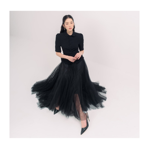 Nouvelle veste pour femmes avec boutons sur le devant Vêtements pour femmes Col Luna Veste évasée Tissu de haute qualité Blanc Grossiste du Vietnam - Product Image 1