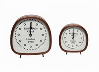 Reloj de Pared Analógico Grande Vintage con Esfera Azul, Marco de Metal Dorado y Latón, Funciona con Batería de Cuarzo, Decoración para el Hogar, Estilo Retro de Mediados de Siglo, para Bodas