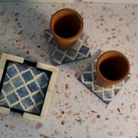 Dessous de verre incrusté d'os en bois naturel poli de qualité supérieure de luxe pour hôtel, maison et restaurant de BY HF CRAFTS