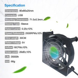 Ventilateur de refroidissement pour processeur et boîtier d'ordinateur, silencieux, sans fil, USB 5V RGB, dissipateur thermique, ensemble de boîtier supérieur pour routeur TV Android - Product Image 3