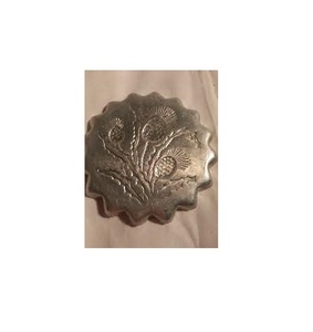 Sous-verre en aluminium, meilleure qualité, design de fleur martelée, revêtement argenté, sous-verre en aluminium - Product Image 4