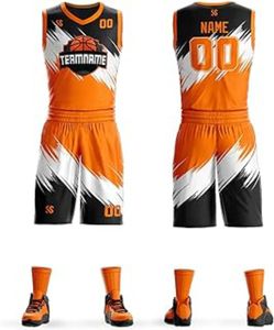 Custom Retro Adult Basketball Jersey Breathable Plus Size Sublimation Embroidery Sportswear - Product Image 4