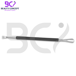 Recortador de cutículas de color negro Calidad Acero inoxidable Producto más nuevo Mejor venta Herramientas de manicura Empujadores de cutículas de doble cara - Product Image 4