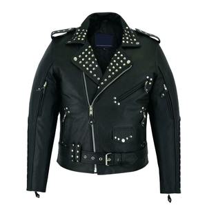 Ventes en gros 2025, veste en cuir à col montant pour homme, style rock punk, gothique, tribal, rivets, franges, vestes punk classiques - Product Image 5