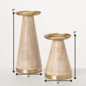 Pedestales de portavelas de Madera hechos a mano de calidad superior del fabricante de confianza, último diseño para el hogar, venta al por mayor de Navidad - Product Image 4