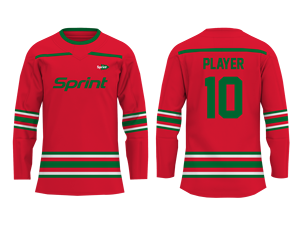 เสื้อยืดฮ็อกกี้น้ำแข็งเสื้อทีมโพลีเอสเตอร์สำหรับผู้ชายและผู้หญิงพิมพ์ซับลิเมชันแบบสากล - Product Image 4