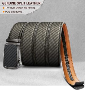 Personalizado OEM de alta calidad elegante vestido cinturones trinquete hebilla Hombres Nuevo diseño cinturones de cuero genuino precio al por mayor opciones de logotipo - Product Image 3