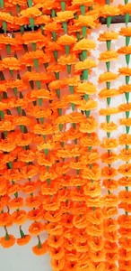 ผ้าหลายสีพวงมาลัยดอกดาวเรืองประดิษฐ์สำหรับตกแต่ง | 5ฟุตแต่ละพวงมาลัย - Product Image 2