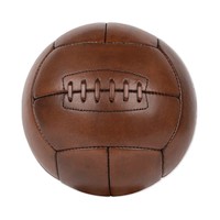 Super Promo : Ballon de football vintage 12 panneaux, design exceptionnel, en cuir véritable, haute qualité, style antique, pour vainqueurs internationaux