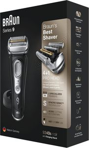 Braun Series 9 9340 Negro, para uso en seco y húmedo - Product Image 2