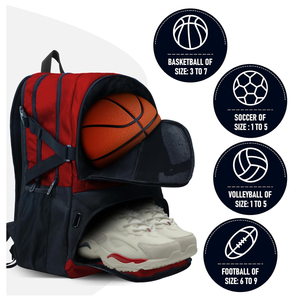 Bolsas de baloncesto de nylon de diseño personalizado con etiqueta privada Uso al aire libre de alta calidad para jugadores y equipos - Product Image 2