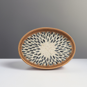 Plateau décoratif en nacre vietnamienne, prix d'usine, fait main, écologique, plateau de service de luxe pour café, restaurant - Product Image 4