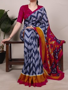 Attrayant Tussar Soie Avec Impression Saree Femme Mode Fabricant Et Fournisseur De L'Inde Au Taux Le Plus Bas - Product Image 2