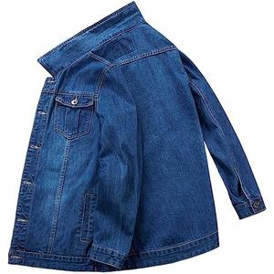 OEM personalizado de las mujeres chaquetas de mezclilla de gran tamaño de manga larga básico de botón abajo chaqueta de mezclilla con bolsillos Tallas grandes - Product Image 3