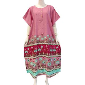 Women's Summer Floral Jumbo Sleepwear Set Soft Breathable Thermal Short Sleeve Rayon Pajamas Elastic Waist for Daily Use - Product Image 3