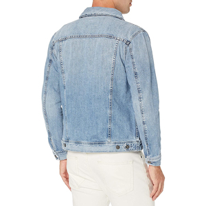 Veste en jean Lightermen pour homme, collection hiver, coutures de qualité supérieure, vintage, 100% coton, respirante et à séchage rapide, logo sur le devant - Product Image 2