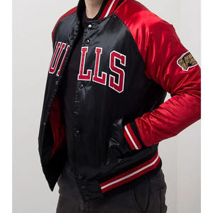 Chaqueta de satén del equipo universitario abrigo de béisbol de satén unisex chaqueta de bombardero de moda de satén ligero para logotipos bordados para hombre - Product Image 1