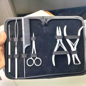 Juego de Herramientas Profesionales para Extensiones de Cabello y Abalorios, Precio de Fábrica, 6 Piezas, Alicates para Abalorios, Aguja de Anillo Micro I-Link, Gancho de Tracción - Product Image 5