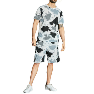 Conjunto de Pantalones Cortos de Camuflaje de Verano para Hombre con Logotipo Personalizado, Chándal de Dos Piezas, Camiseta y Pantalones Cortos para Hombre - Product Image 1