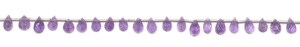 Chaîne de perles en améthyste facettée en forme de goutte, pierres précieuses naturelles violettes pour la fabrication de bijoux - Product Image 2