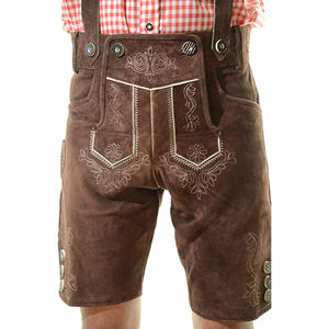 2025 pantalones de cuero informales para hombre, Lederhosen bordado de la mejor calidad con correa para la rodilla, nuevo diseño - Product Image 3