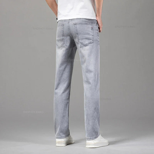 2025 ropa informal personalizada Hip Hop Casual pierna ancha gran agujero impreso hombres pantalones vaqueros holgados hombres Distress Jeans - Product Image 2