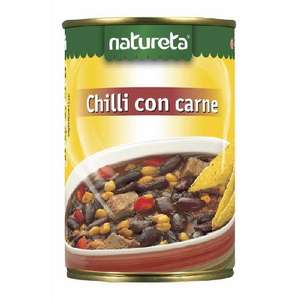 Natureta Chilli Con Carne de Res Esterilizado 415 g X 12 Unidades Conservado en Salmuera Enlatado - Product Image 1