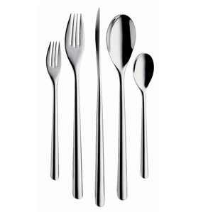Best Quality Silverware Knife Spoon Fork <b>Set</b> 5pcs Cutlery <b>Set</b> <b>Silver</b> Flatware <b>Set</b> with Customize Design Handles - Product Image 4