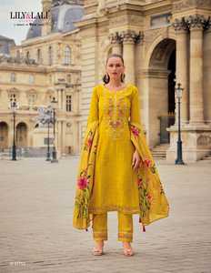 Nouvel arrivage de belle robe Jacquard visqueux soie Kurti pantalon & Dupatta avec doublure en coton broderie et travail à la main femme mode - Product Image 5