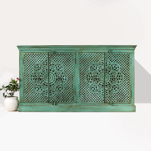 Aparador verde tallado - Product Image 1